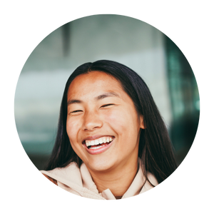 Profile Image Frame - Asian Woman Laughing